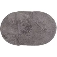 Veer Carpets Badmat Boaz - Grey Ovaal 50 x 80 cm
