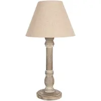 Clayre & Eef Tafellamp Ø 23x45 cm hout bureaulamp