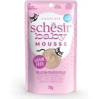 Schesir 12x70g Baby Mousse kip met kippenlever natvoer voor katten