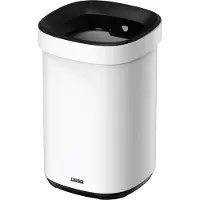 Desq Prullenbak 20 liter - Onzichtbare afvalzak bevestigingsring - Papierbak - Kantoor prullenbak - Metaal - Dutch Design - Wit