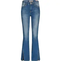 Vingino Flare Jeans Britte Split Meisjes Blauw 104