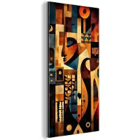 MuchoWow Aluminium schilderij 20x40 cm - Wanddecoratie metaal - Figuren - Abstract - Symbolen - Metalen muurdecoratie woonkamer - Decoratie industrieel - Foto op dibond - Industriële accessoires slaapkamer