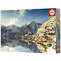 Educa Puzzel – – Hallstatt in de winter – 1500 stukjes – Horizontaal formaat – 85 x 60 cm – Voor volwassenen