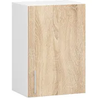 Akord Keukenkast modulaire LIMA W40 met 1 Deur / Hangkast / Bovenkast / Furniture Factory / Wit - Sonoma Eik / 40 x 58 x 30,5 cm