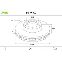 Valeo 197152 Remschijf