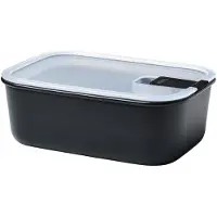 Mepal Vershouddoos EasyClip - 1 l - Vershoudbakjes met schuifsluiting - Geschikt voor magnetron. stoomoven. koelkast en vriezer - Nordic black
