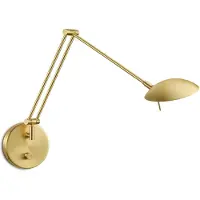 Knapstein LED-wandlamp Ninja, dimbaar, messing / goud, Woon-/ Eetkamer, metaal, Modern, LED wandlamp