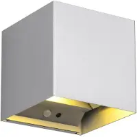 Reality LED-wandlamp buiten met bewegingssensor Talent, alu / grijs / zink, metaal, Modern, LED wandlamp buiten