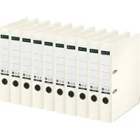 Leitz ordner 1007/1008, A4, rugbreedte 52 mm, 10 stuks, wit