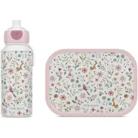 Mepal Lunchset (pop-up fles & lunchbox) Campus Little Dutch - 400 + 750 ml - Broodtrommel en Drinkbeker voor kinderen - Bento box - Pop-up drinkfles - Fairy Wonders