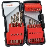 Bosch 2607017047 HSS-Co Metaal-spiraalboorset 18-delig 1 mm, 1.5 mm, 2 mm, 2.5 mm, 3 mm, 3.5 mm, 4 mm, 4.5 mm, 5 mm, 5.5 mm, 6 mm, 7 mm, 8 mm, 9