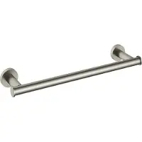 Hotbath &More BAA06 Handdoekstang 34cm - Geborsteld Nikkel - Messing - Accessoires, Handdoekhouders, Handdoekstangen - 8721264697196