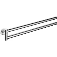 Hotbath &More BAA15 handdoekhouder 2-lids draaibaar geborsteld gunmetal PVD