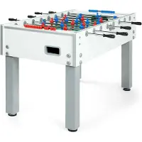 Garlando G-500 - Voetbaltafel - Wit - Outdoor - Doorlopende Stang
