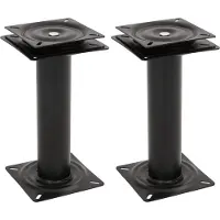vidaXL Bootstoelpoten 2 st met 360° draaiplateau staal