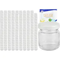 MamboCat 200-delige set van 53 ml potjes Met 43 witte deksel incl. Diamant Gelierzauber receptenboekje