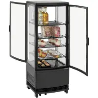 Bartscher Mini-koelvitrine - 98L - 4 Niveaus - Led - 425x425x1090mm