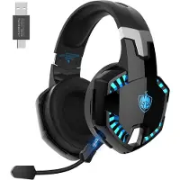 Phoinikas G2000 Max 2.4GHz PS4 Draadloze Gaming Headset - met microfoon - Over-ear PS5 Koptelefoon - Multiplatform - Zwart