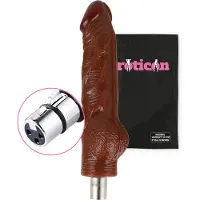 Eroticon Bruine Dildo 18.5cm Lang - 3XLR opzetstuk