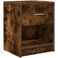 vidaXL Nachtkastje met lade 40x34x50 cm gerookt eikenkleurig