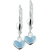 Trendjuwelier huiscollectie TFT Oorhangers Hart Brisur Haak Zilver Glanzend 7.8 mm x 7 mm