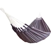 Naya Nayon Hangmat Glans Zilver Dubbel (2-persoons) - 160 x 360 cm - 100 % katoen - handgemaakt in Ecuador