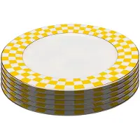 Kare design Borden Harlequin Ø27cm geel (6/set)