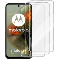 Cadorabo 3x Screenprotector geschikt voor Motorola Moto G55 - Beschermende Pantser Film in KRISTALHELDER - Getemperd (Tempered) Display beschermend glas in 9H hardheid met 3D Touch