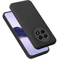 Cadorabo Hoesje geschikt voor Realme 13 PRO 5G in LIQUID ZWART - Beschermhoes gemaakt van flexibel TPU silicone Case Cover