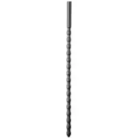 Silicone Sounds All Black - Penisplug - Super Flexibel - 24 X 0.6cm - Geribbeld