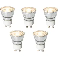 LUEDD Set van 5 GU10 3-staps dimbare LED lampen 35mm 4W 220 lm 3000K