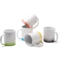 Roly 15 stuks multi color sublimatiemok 350ml buitenzijde wit, gekleurde rand onderkant / Merk Stamina model Nevex