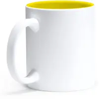 Roly 15 stuks multi color mok geschikt voor lasertechniek 350ml buitenzijde wit, Gekleurde binnenzijde Wit - Geel / Merk Stamina model Roibo