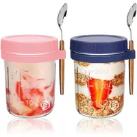 OEM Overnight Oats Potjes - Muesli Beker - Mason Jar - Havermout - Set - Must have voor jouw ontbijt