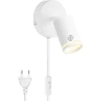 Equivera Wandlamp Binnen Met Snoer - Wandlamp - Muurlamp - Wandlamp Binnen Woonkamer - Wandlamp Kinderkamer - Wandlamp Met Snoer - Wandlamp Met Stekker