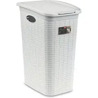Molecule Wasmand Elegance 36L met Deksel, Ventilatie & Handgrepen – Wit