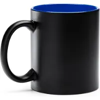 Roly 5 stuks multi color mok geschikt voor lasertechniek 350ml buitenzijde zwart, Gekleurde binnenzijde Zwart - Blauw / Merk Stamina model Macha