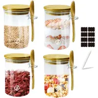 Equivera Overnight Oats Potjes - Muesli Beker - Mason Jar - Havermout - Set - Must have voor jouw ontbijt