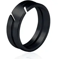 LGT JWLS Exclusieve Zwarte RVS Ring voor Heren – Moderne Stijl-17mm