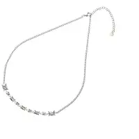 Go Dutch Label Collier schakel en gekleurde stenen Silver N2738-1