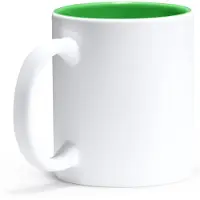 Roly 15 stuks multi color mok geschikt voor lasertechniek 350ml buitenzijde wit, Gekleurde binnenzijde Wit - Groen / Merk Stamina model Roibo