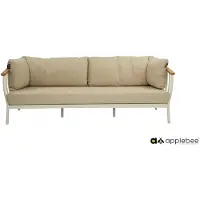 Apple Bee Loungebank Condor Sofa 217 Aluminium Teak Oyster Cotton Flower