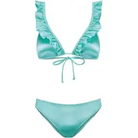 Shiwi Bikini 'Bobby' turquoise / petrol / wit