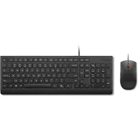 Lenovo 4X31R64414 Set met toetsenbord en muis Kabelgebonden QWERTZ, Duits Zwart