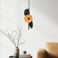 LumenXL Moderne 3-lichts hanglamp Jinte - zwart met oranje