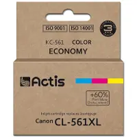 Actis KC-561 Inkt (vervangt Canon CL-561XL; merk: Supreme; 18 ml; cyaan, paars, geel). Print 60% meer dan de originele inkt.