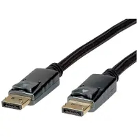 Roline DisplayPort Kabel, DP v1.4, M/M, zwart / zilver, 2 m