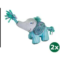 Kong knots carnival olifant 2x 17x12,5x9 cm
