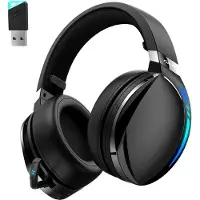 Kofire UG-06 2.4GHz Draadloze Gaming Headset - Bluetooth koptelefoon - Verborgen microfoon - Geschikt voor PS4/PS5, Nintendo Switch - Zwart