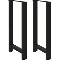 vidaXL Bartafelpoten 2 st 60x(100-101) cm staal zwart